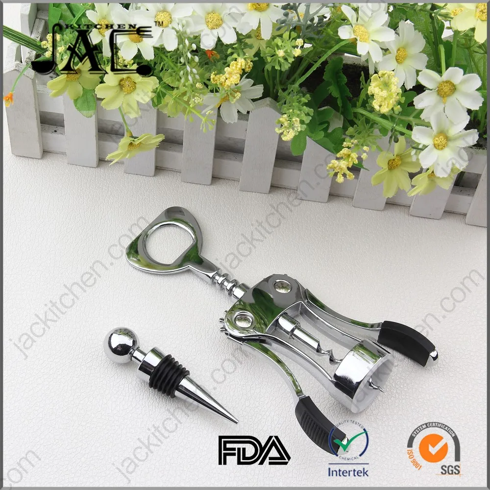 Hot Selling Stainless Steel Luxury Wine Stopper Corkscrew Set