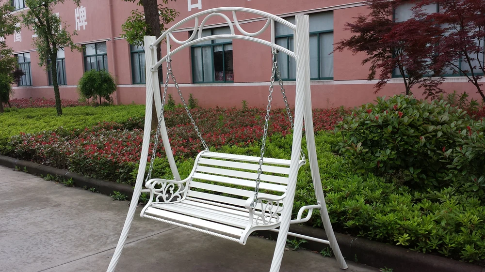 New Design Hot Sale Cast Aluminum Couple Set Outdoor Patio Swing Chairs