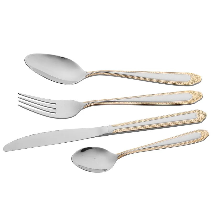 Gold Spoon & Fork Set Gold Plated Stainless Steel Cutlery Set Buy