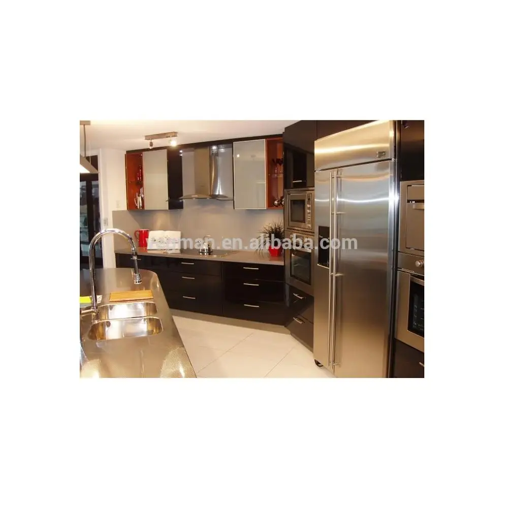 cabinet refrigerator and modern style mdf melamine kitchen cabinets - buy  mdf kitchen cabinet design,modern kitchen cabinets,wood refrigerator  cabinet