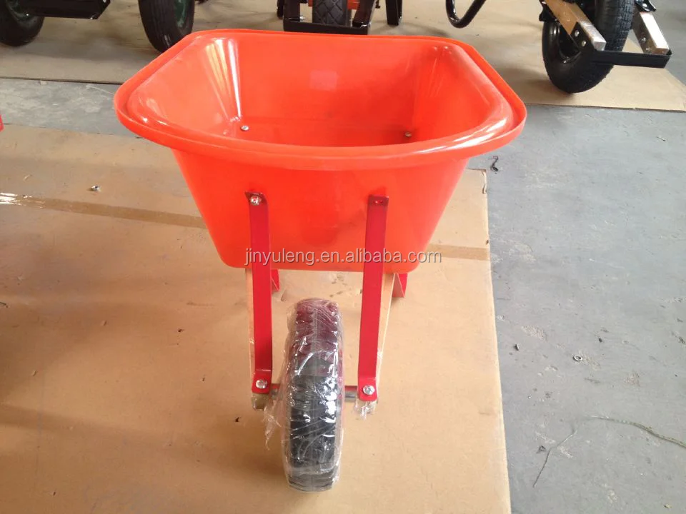 WB0201 Plastic tray wheel barrow toy for children kid's wheelbarrow small barrow palstic tray woddk handle