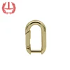 Custom color metal snap clips opening D rings Spring Gate Rings