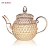 Funny wholesale traditional borosilicate grace flower tea pot