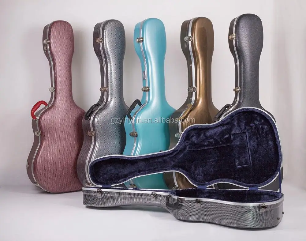 ABS en plastique coloré acoustique guitare cas