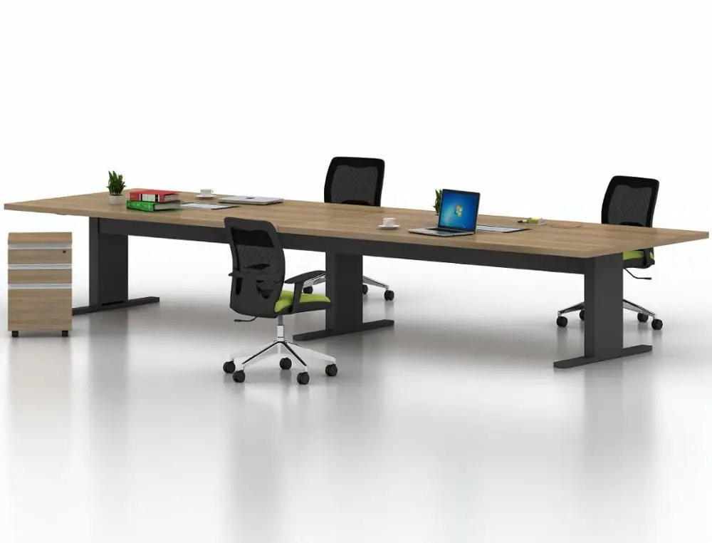 4 人现代办公桌的矩形电脑办公桌