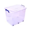 PP Material large tall flat plastic storage containers,plastic storage box with wheels and handle