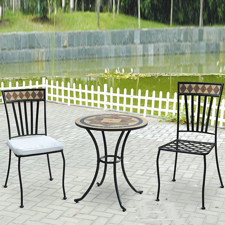 3 Piece Mosaic Table And Chair Bistro Set With Cushions Garden Furniture Buy Patio Furniture Outdoor Furniture Mosaic Table And Chair Product On Alibaba Com