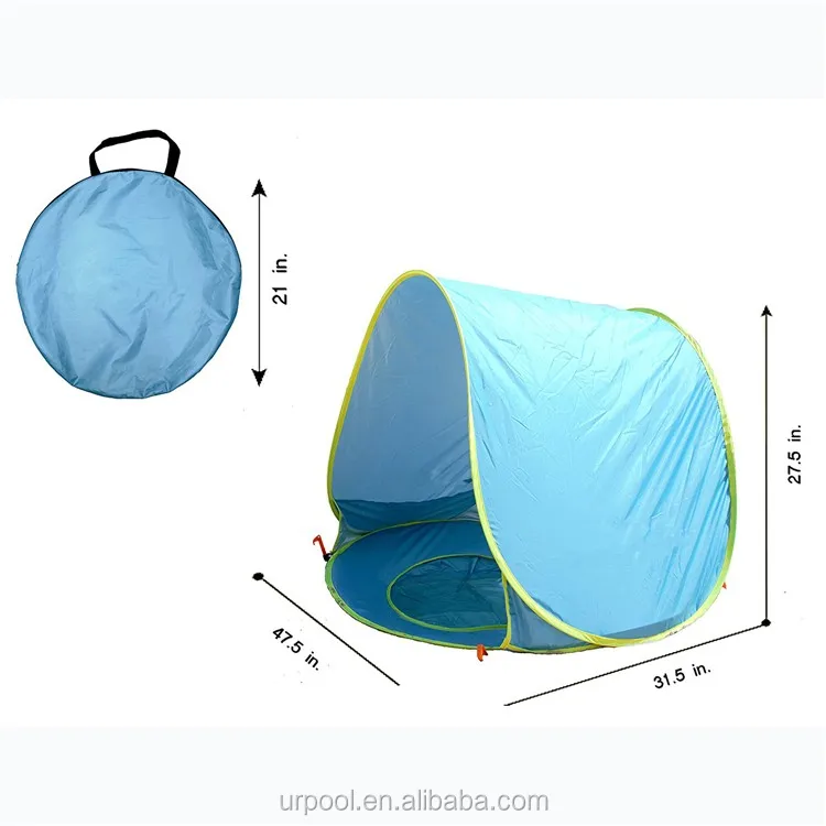 Portable Pop Up Sun Shade Kiddie Tent Pool With Canopy Uv Protection