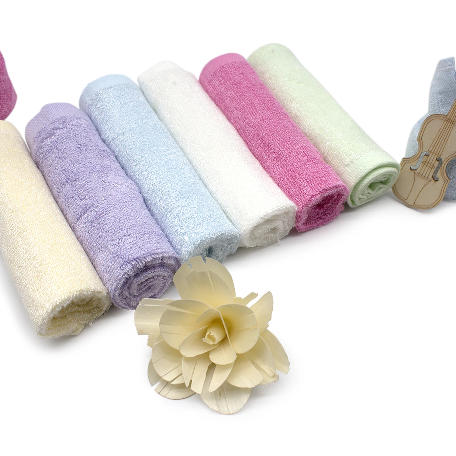 High Quality 6 Pack 100 Natural Organic Bamboo Baby Face Washcloth