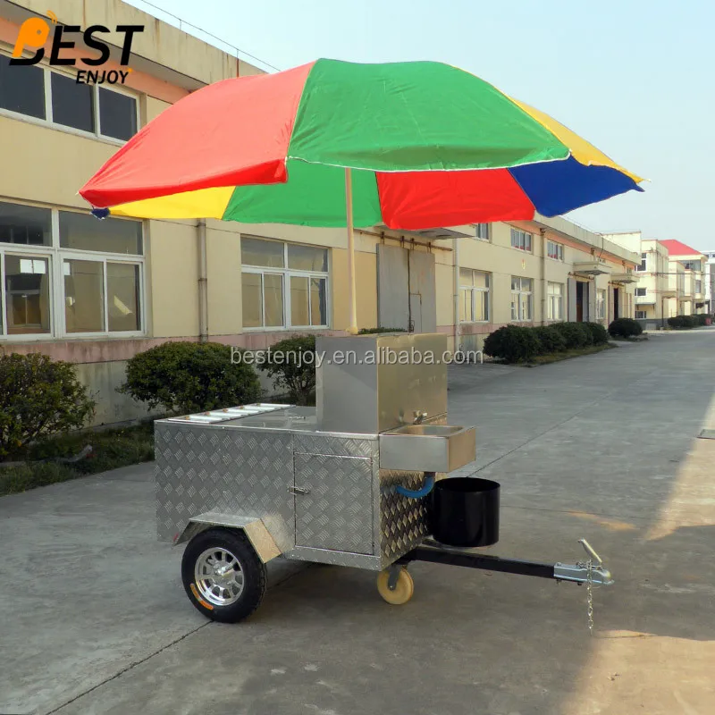 China factory checkered plate mobile cheap hot dog hotdog cart - 05