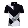 New Model Custom Logo Two Color Polyester Black Golf Polo T Shirts For Men