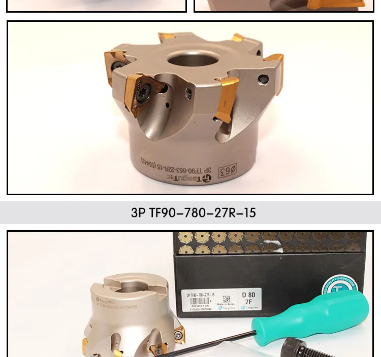 Taegutec 3p Tf9066322r15 Face Milling Cutters With 3pkt Indexable