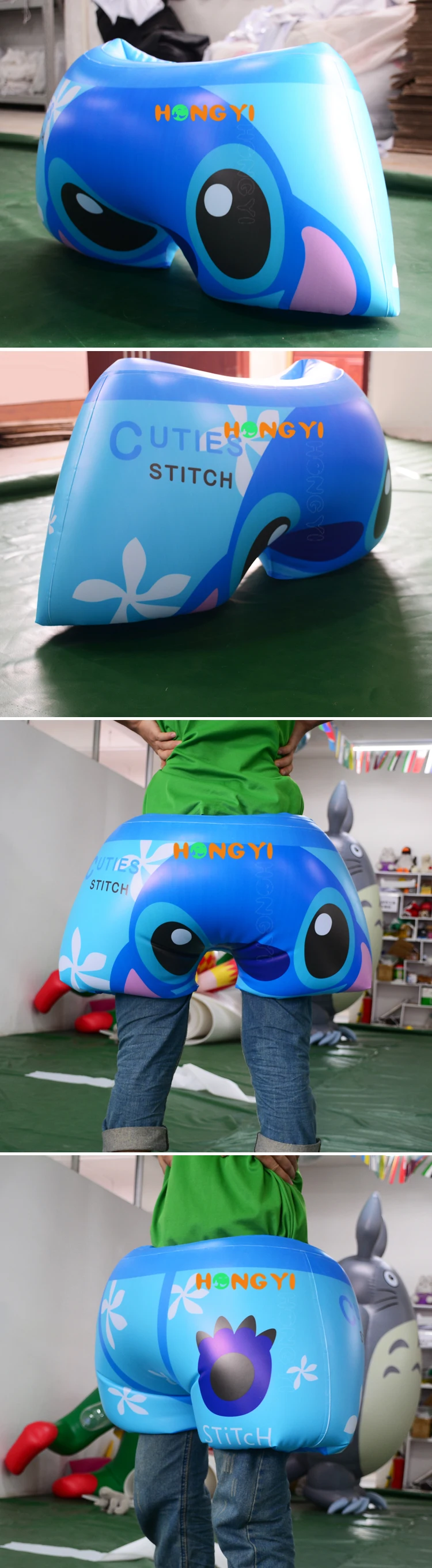 Sale Latest Design Double Layer Inflatable Clothes Pvc Swimming Trunks