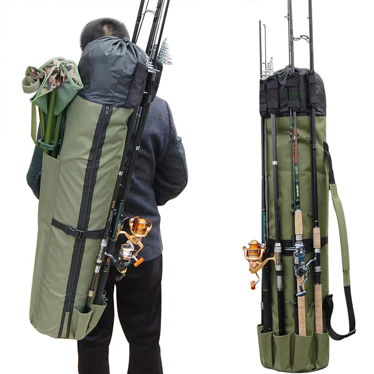 Fishing Bag Rod Reel Case Carrier Holder Shoulder Fishing Bag Fishing