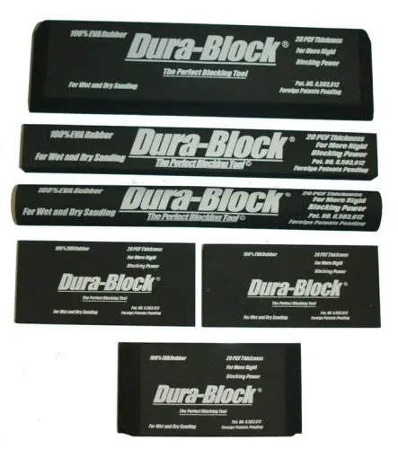 Dura-Block AF44HL Hook /& Loop Black 7-Piece Sanding Block Set