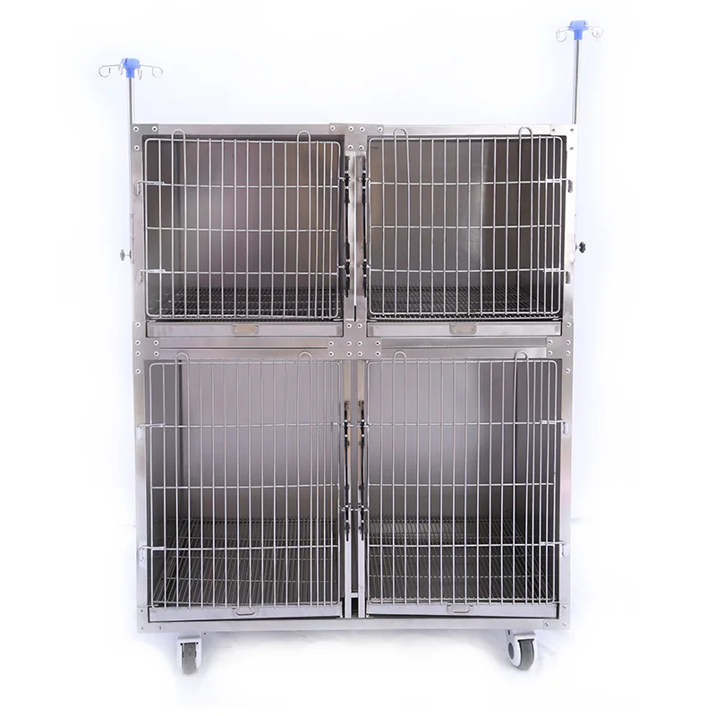 ICU hospital vet stainless steel 304 animals pet clinic cage for dog