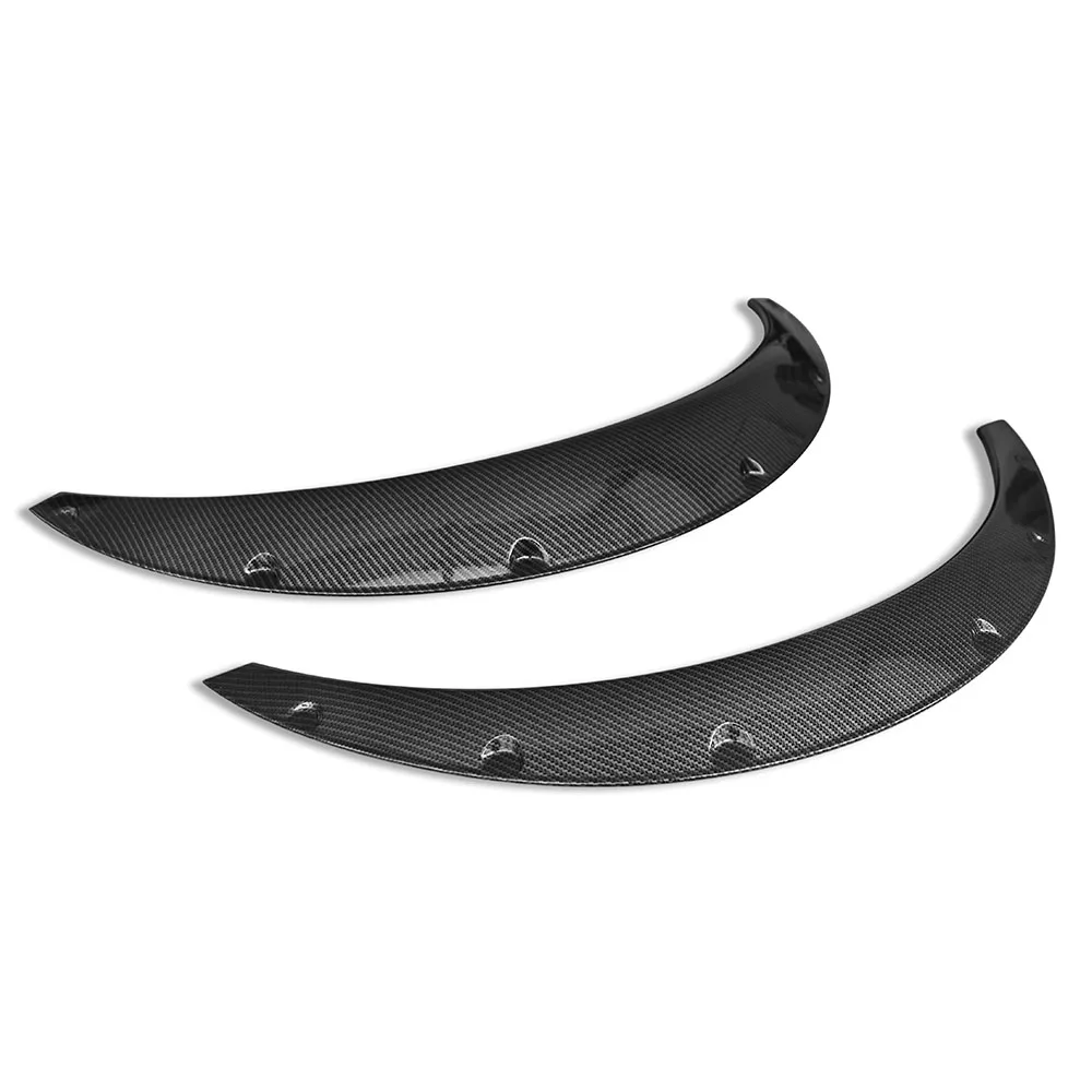 2 Pcs 2.75 Wide ABS Black Carbon Effect Fender Flares Extension For BMW AUDI