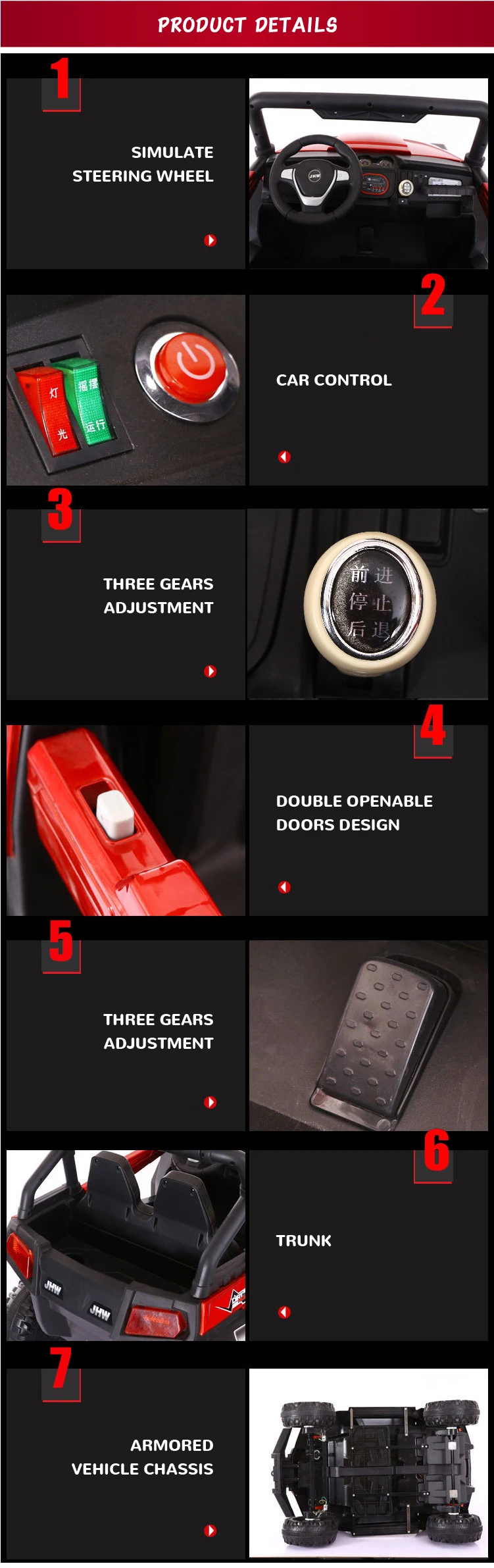 Factory wholesale battery operated cars for kids