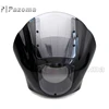 Motorcycle Black Front Headlight Fairing Clear Cowl Mount Headlamp for Harley XL FXR Iron 883 XL883N Dyna Models