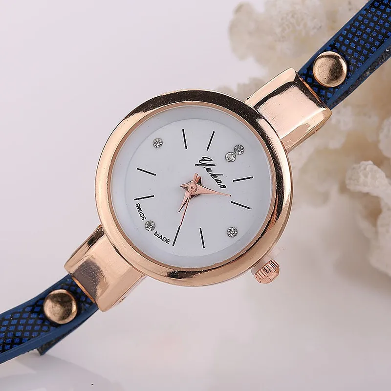 Source New sweet style lady fashion Hand-woven woman watch leather