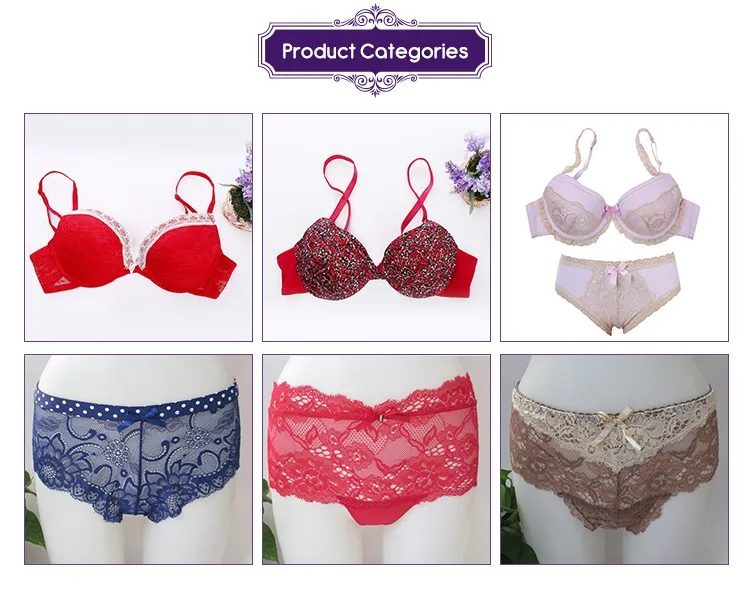2016 China wholesale whole lace korea style sexy ladies underwear in custom