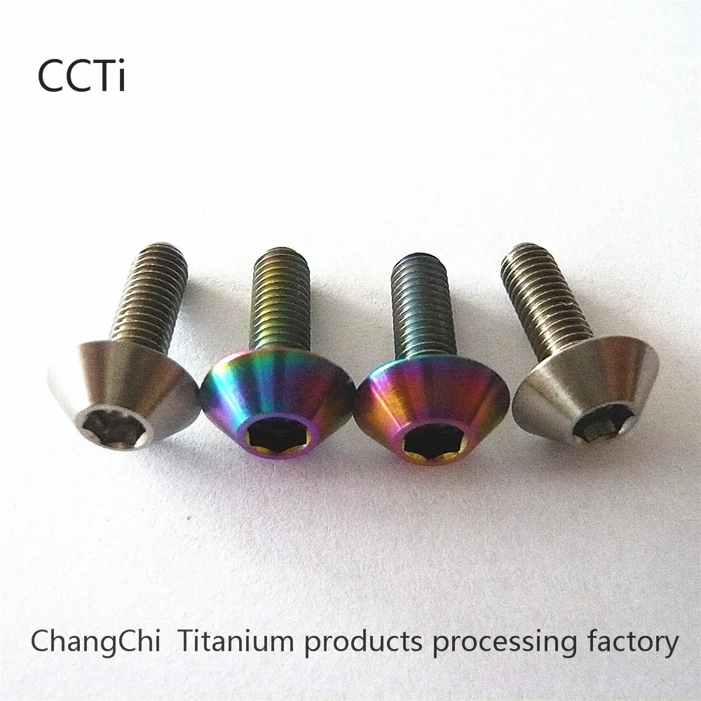 Factory Supply Deep Price M6 Blue Anodized Titanium Bolt And Screw
