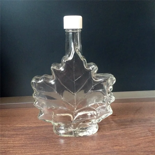 50ml Glass Maple Leaf Shaped Bottles For Syrup Sauces
