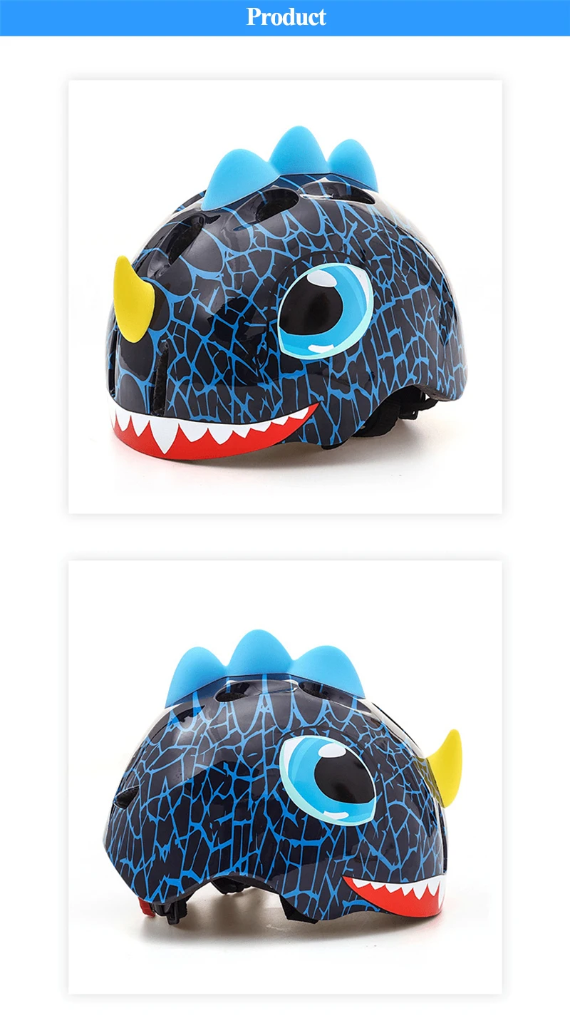 West Bersepeda Dinosaurus Kartun Helm Sepeda Anak Skate West Bersepeda Dinosaurus Kartun Helm Sepeda Anak Skate