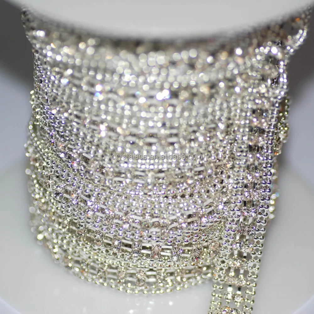 10 yards cup chain silver crystal trimming,cup chain crystal trimming rhinestone