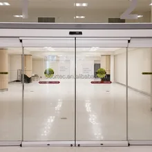 باب جرار تلقائي كبير باب جرار زجاجي تجاري HH115