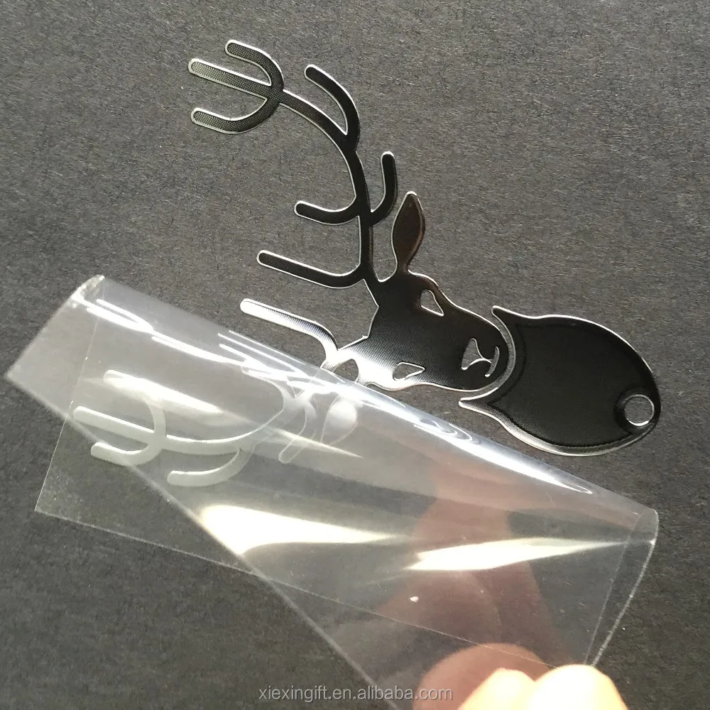 Custom decorative trademark metal nickel stickers with adhesive glue