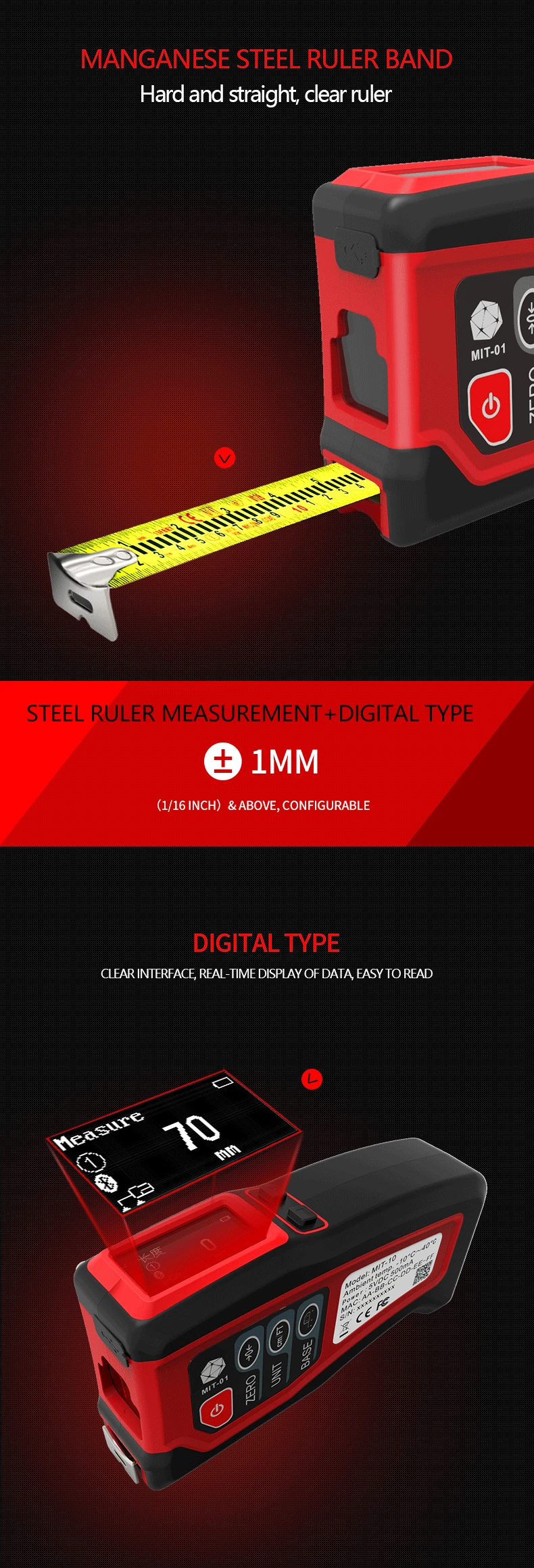 Mobile Smart Mini Laser Volume Measure Distance Meter Digital Tape And ...