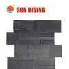 Black Slate Wall Stack Stone Panel Exterior Wall Stone Panel