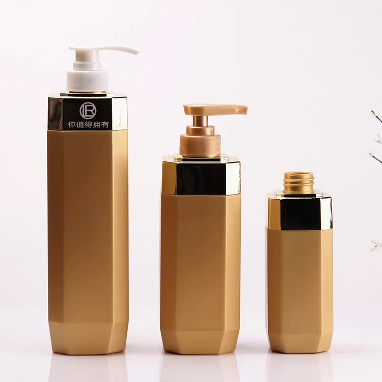 550ml Gold Surface Square Hair Shampoo Bottle Buy Hair Shampoo Bottle