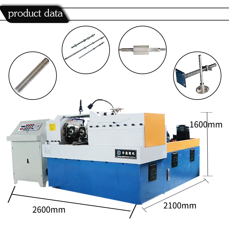 Automatic Nut Bolt U Bolt Making Machine Rod Threading Machine Thread