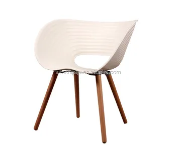 midcentury style molded plastic side wood leg base white shell chair