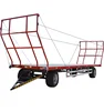 Tractor towable square bale pick up trailer
