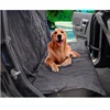Outdoor Safty Travel Quilted Suede Fabric Nonslip Pet Accessories Dog Car Seat Cover Mat Back Seat Protector With Belt And Hook