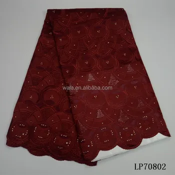 embroidered cotton lace fabric