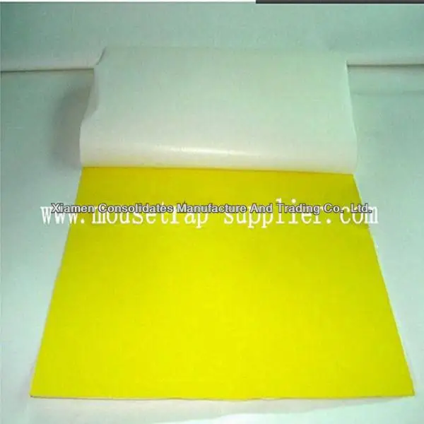 Disposable Flying Insects Glue Yellow Sticky Paper Card Board Pest Killer Trap