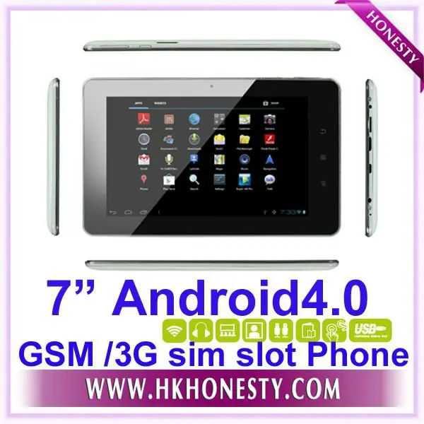 Google Tablet PC 3G GSM Sim Slot Android4.0 Dual Cameras