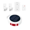 Hot sell Products Wireless alarm system GSM solar energy powered with ultra long standby ,alarm 110db strobe siren outdoor
