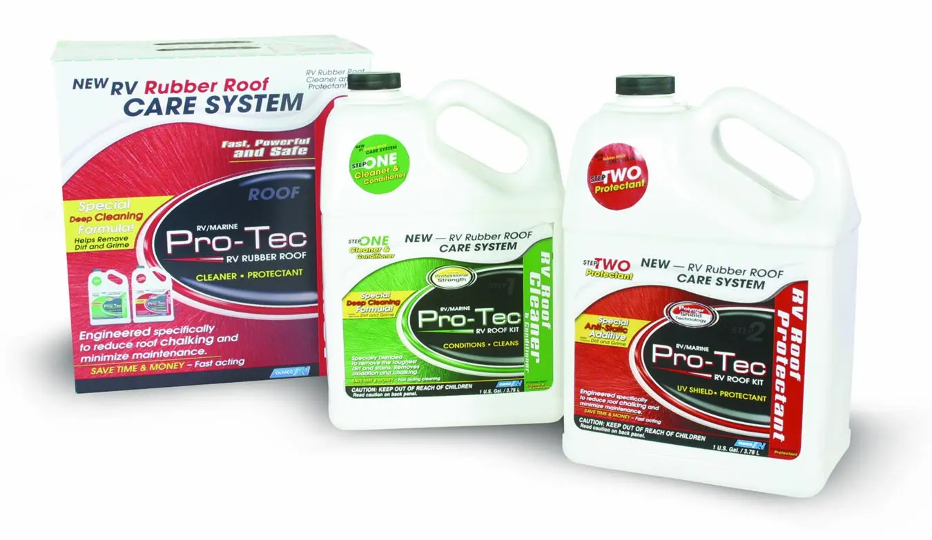 Pro tec rubber roof care system