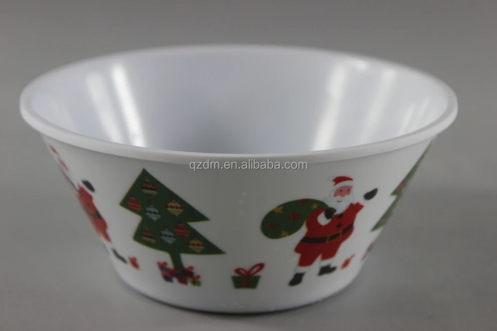 Solid Melamine Salad Bowl,Outside Wavy v Shape Storage Bowl