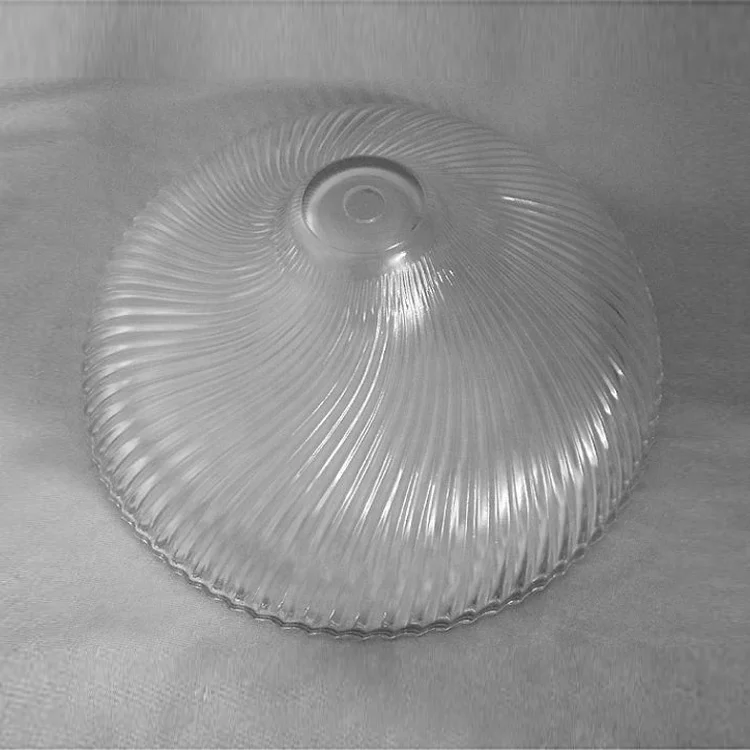 Vintage Holophane Swirled Ribbed Pedant lamp cover curved glass light cover
