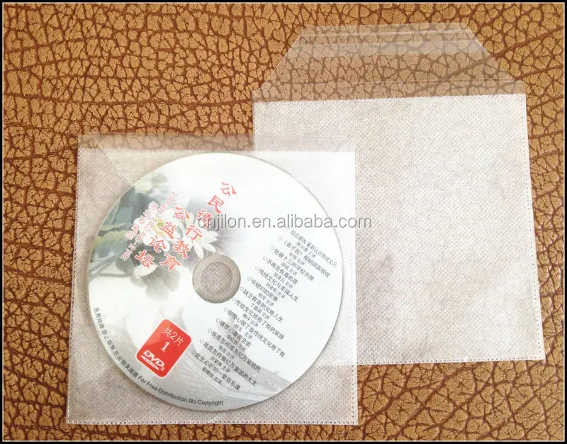 100 Cd / Dvd White Paper Sleeves With Fold Over Flap And Clear Window