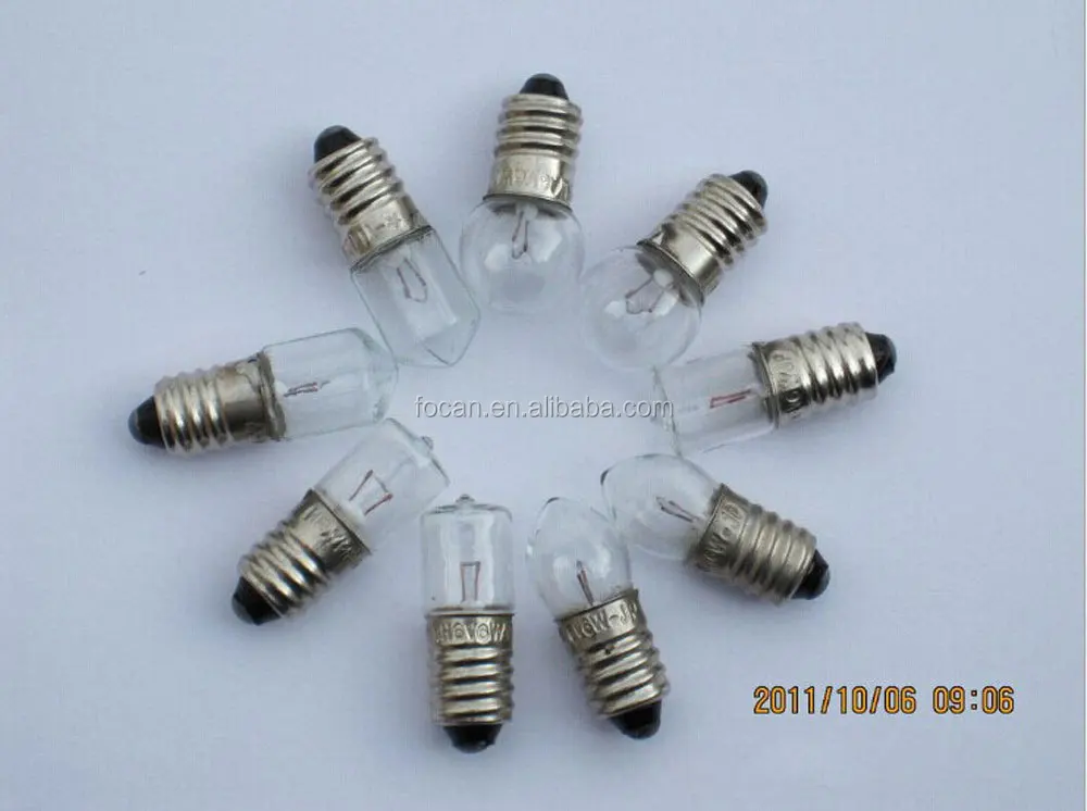 7 V 2 W 10 x Röhrenlampe Lampen Sockel E10 L-3511 0,3 A 