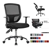 BIFMA approved back height adjustable tile angles mid back office swivel task chair with chromed base