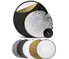Camera 24" 60cm 5 in 1 Multi Light Collapsible Disc Light Reflector for Photo Studio folds down to 12" to fit into the pouch