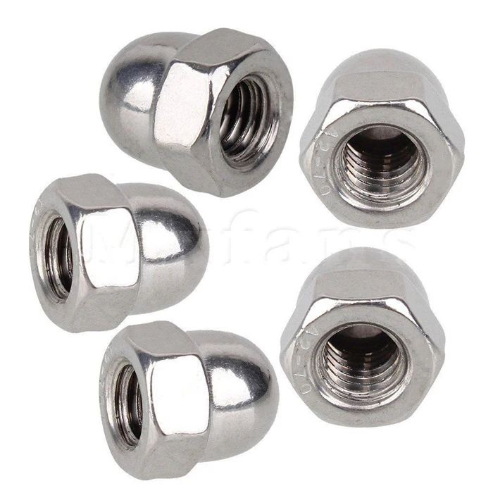 12//24 STAINLESS ACORN NUTS
